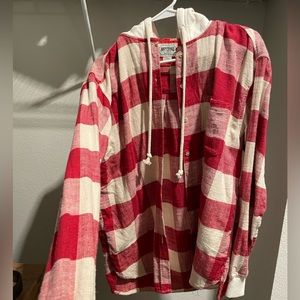 American Eagle Hooded Flannel